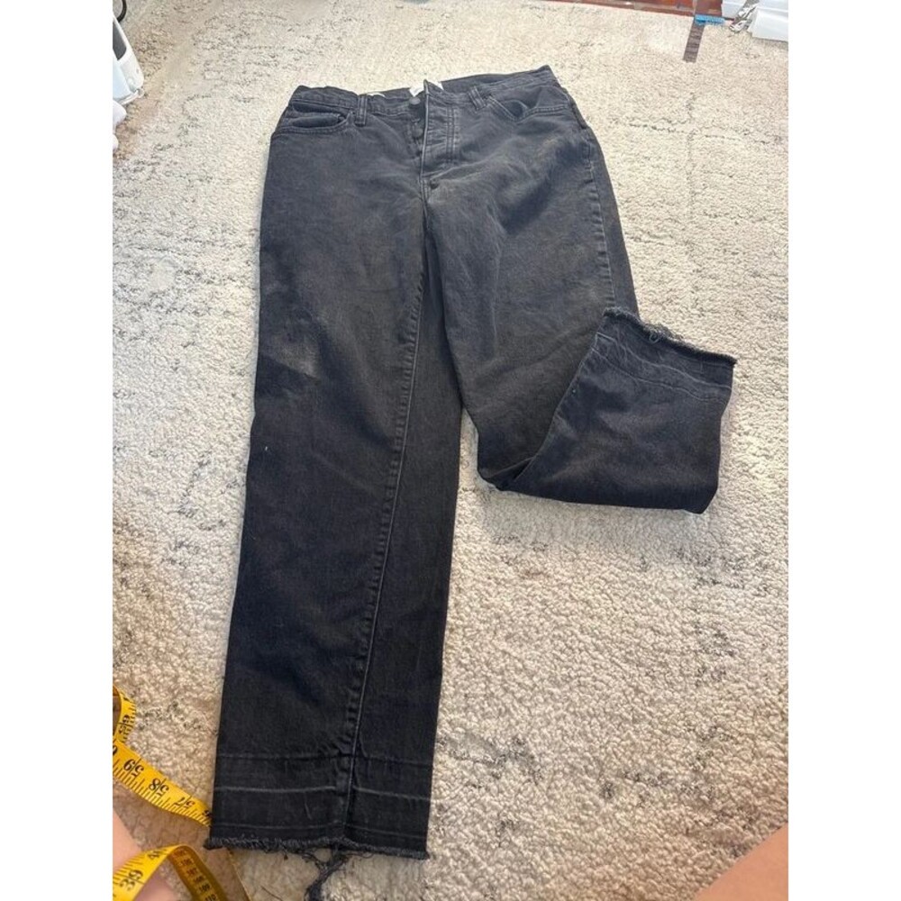 Universal thread black denim button fly high rise 90s size 10
